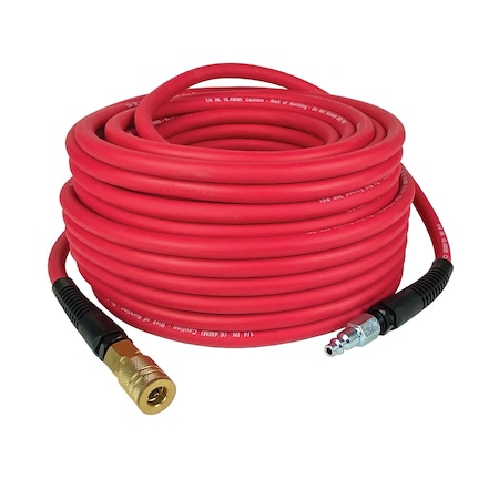 Primefit Extreme Performance Hybrid Polymer 1/4in x 100Ft Air Hose w/Field Repairable Ends and Coupler/Plug HYP141002C-R
